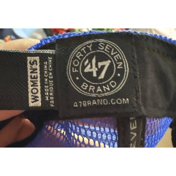 Toronto Blue Jays Womens Hat By 47 Brand Glimmer Sequin Snapback Mesh Cap MLB - Picture 6 of 8